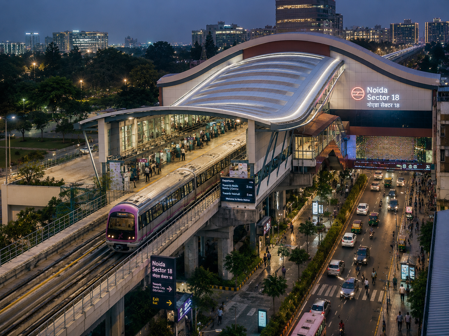 Delhi Metro rapid transit — Nigerian students in Noida Greater Noida India